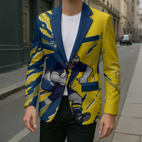 Personalized North Queensland Cowboys Blazer Dynamic Lightning Mascot Rugby Australia