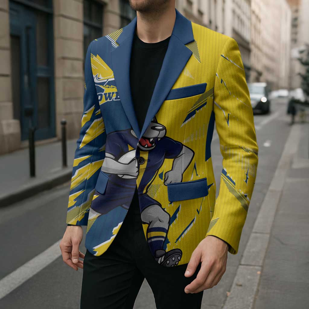 Personalized North Queensland Cowboys Blazer Dynamic Lightning Mascot Rugby Australia