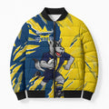Personalized North Queensland Cowboys Bomber Puffer Jacket Dynamic Lightning Mascot Rugby Australia