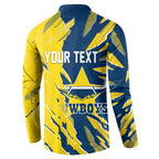 Personalized North Queensland Cowboys Button Sweatshirt Dynamic Lightning Mascot Rugby Australia