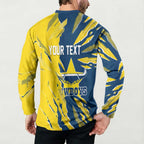 Personalized North Queensland Cowboys Button Sweatshirt Dynamic Lightning Mascot Rugby Australia