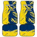 Personalized North Queensland Cowboys Car Mats Dynamic Lightning Mascot Rugby Australia