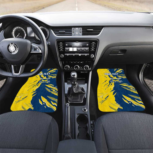 Personalized North Queensland Cowboys Car Mats Dynamic Lightning Mascot Rugby Australia
