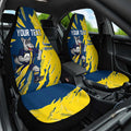 Personalized North Queensland Cowboys Car Seat Cover Dynamic Lightning Mascot Rugby Australia