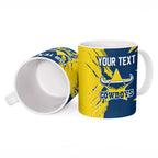 Personalized North Queensland Cowboys Ceramic Mug Dynamic Lightning Mascot Rugby Australia