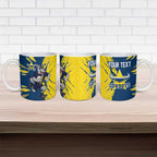 Personalized North Queensland Cowboys Ceramic Mug Dynamic Lightning Mascot Rugby Australia
