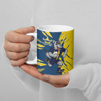 Personalized North Queensland Cowboys Ceramic Mug Dynamic Lightning Mascot Rugby Australia