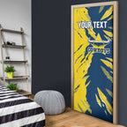 Personalized North Queensland Cowboys Door Cover Dynamic Lightning Mascot Rugby Australia
