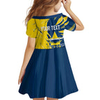 Personalized North Queensland Cowboys Family Matching Off The Shoulder Long Sleeve Dress and Hawaiian Shirt Dynamic Lightning Mascot Rugby Australia