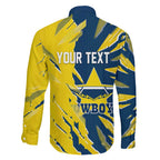 Personalized North Queensland Cowboys Family Matching Off The Shoulder Long Sleeve Dress and Hawaiian Shirt Dynamic Lightning Mascot Rugby Australia