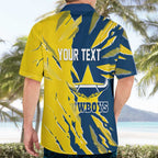 Personalized North Queensland Cowboys Hawaiian Shirt Dynamic Lightning Mascot Rugby Australia