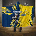 Personalized North Queensland Cowboys Hooded Blanket Dynamic Lightning Mascot Rugby Australia
