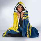 Personalized North Queensland Cowboys Hooded Blanket Dynamic Lightning Mascot Rugby Australia
