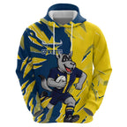 Personalized North Queensland Cowboys Hoodie Dynamic Lightning Mascot Rugby Australia