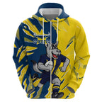 Personalized North Queensland Cowboys Hoodie Dynamic Lightning Mascot Rugby Australia