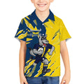 Personalized North Queensland Cowboys Kid Hawaiian Shirt Dynamic Lightning Mascot Rugby Australia