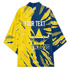 Personalized North Queensland Cowboys Kimono Dynamic Lightning Mascot Rugby Australia