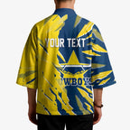 Personalized North Queensland Cowboys Kimono Dynamic Lightning Mascot Rugby Australia