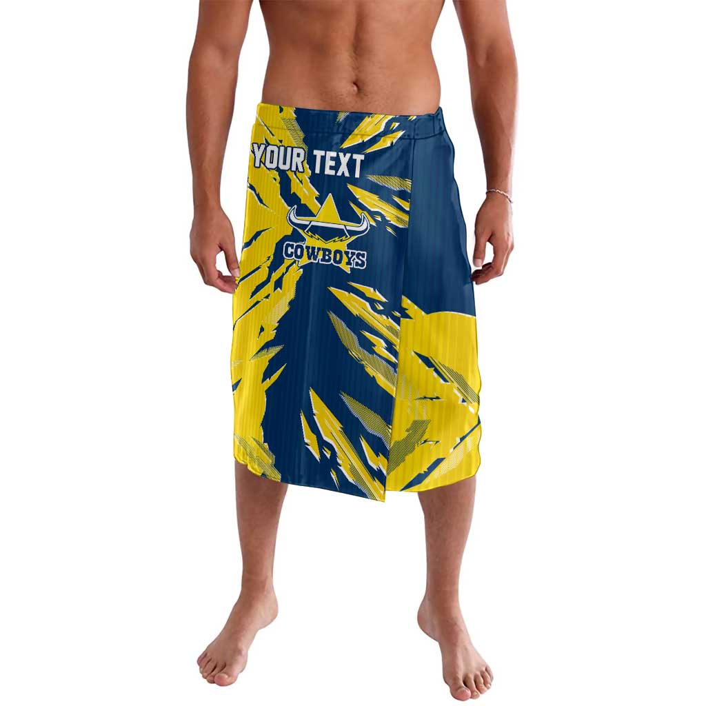 Personalized North Queensland Cowboys Lavalava Dynamic Lightning Mascot Rugby Australia