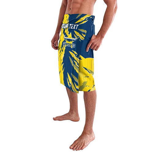 Personalized North Queensland Cowboys Lavalava Dynamic Lightning Mascot Rugby Australia