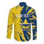 Personalized North Queensland Cowboys Long Sleeve Button Shirt Dynamic Lightning Mascot Rugby Australia