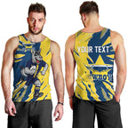 Personalized North Queensland Cowboys Men Tank Top Dynamic Lightning Mascot Rugby Australia
