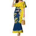 Personalized North Queensland Cowboys Mermaid Dress Dynamic Lightning Mascot Rugby Australia