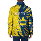 Personalized North Queensland Cowboys Padded Jacket Dynamic Lightning Mascot Rugby Australia