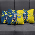 Personalized North Queensland Cowboys Pillow Cover Dynamic Lightning Mascot Rugby Australia
