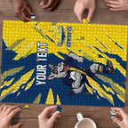 Personalized North Queensland Cowboys Puzzle Dynamic Lightning Mascot Rugby Australia