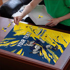 Personalized North Queensland Cowboys Puzzle Dynamic Lightning Mascot Rugby Australia