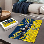 Personalized North Queensland Cowboys Puzzle Dynamic Lightning Mascot Rugby Australia