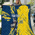 Personalized North Queensland Cowboys Quilt Dynamic Lightning Mascot Rugby Australia