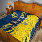Personalized North Queensland Cowboys Quilt Dynamic Lightning Mascot Rugby Australia