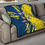 Personalized North Queensland Cowboys Quilt Dynamic Lightning Mascot Rugby Australia