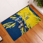 Personalized North Queensland Cowboys Rubber Doormat Dynamic Lightning Mascot Rugby Australia