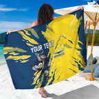 Personalized North Queensland Cowboys Sarong Dynamic Lightning Mascot Rugby Australia
