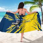 Personalized North Queensland Cowboys Sarong Dynamic Lightning Mascot Rugby Australia