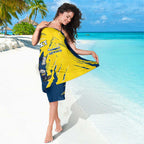 Personalized North Queensland Cowboys Sarong Dynamic Lightning Mascot Rugby Australia