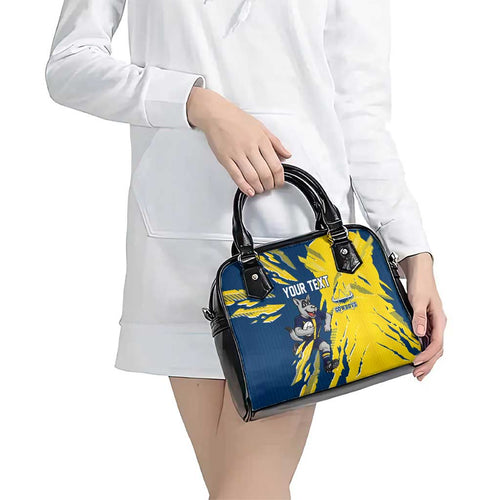 Personalized North Queensland Cowboys Shoulder Handbag Dynamic Lightning Mascot Rugby Australia