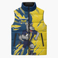 Personalized North Queensland Cowboys Sleeveless Puffer Jacket Dynamic Lightning Mascot Rugby Australia