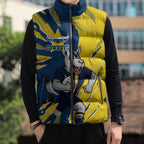 Personalized North Queensland Cowboys Sleeveless Puffer Jacket Dynamic Lightning Mascot Rugby Australia