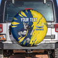 Personalized North Queensland Cowboys Spare Tire Cover Dynamic Lightning Mascot Rugby Australia
