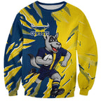 Personalized North Queensland Cowboys Sweatshirt Dynamic Lightning Mascot Rugby Australia