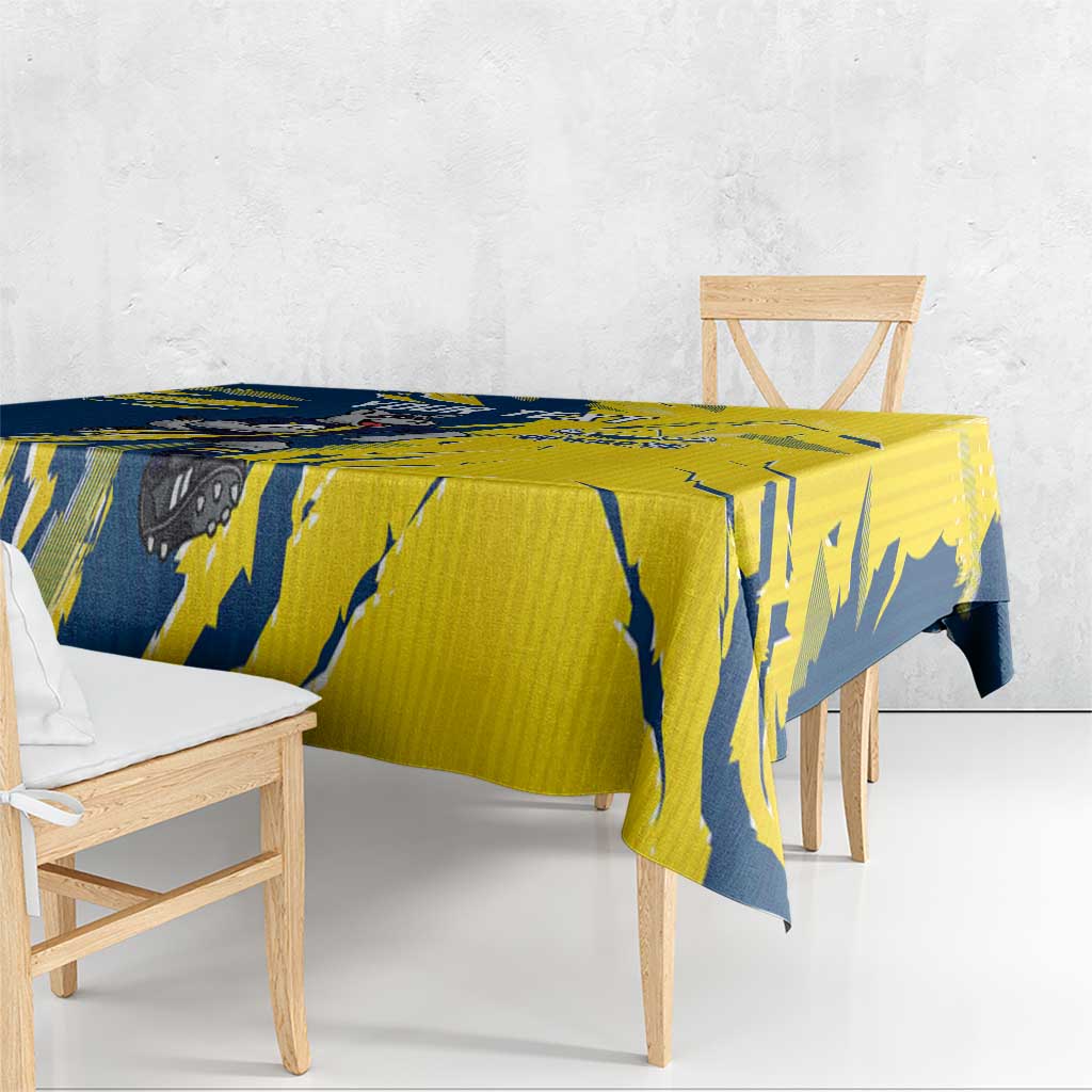 Personalized North Queensland Cowboys Tablecloth Dynamic Lightning Mascot Rugby Australia