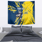 Personalized North Queensland Cowboys Tapestry Dynamic Lightning Mascot Rugby Australia