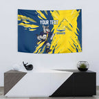 Personalized North Queensland Cowboys Tapestry Dynamic Lightning Mascot Rugby Australia