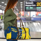 Personalized North Queensland Cowboys Travel Bag Dynamic Lightning Mascot Rugby Australia