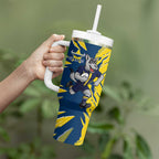 Personalized North Queensland Cowboys Tumbler With Handle Dynamic Lightning Mascot Rugby Australia