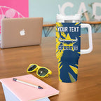Personalized North Queensland Cowboys Tumbler With Handle Dynamic Lightning Mascot Rugby Australia